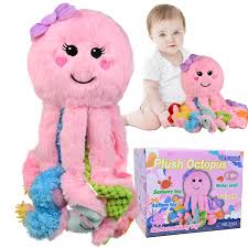 Peluchito Pulpo Rosa para Bebés 0-18 Meses