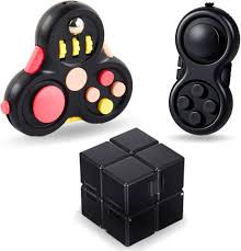 Set de 3 Juguetes Fidget Black Steemjoey