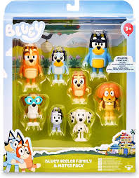 Bluey - Pack de 8 Figuras Familia y Amigos