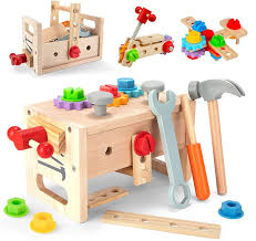 Juego de Herramientas de Madera Wisplye para Niños - 29 Piezas Educativas