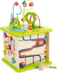 Cubo de Juego Country Critters de Hape: Rompecabezas de Madera Educativo