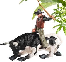 Estatuilla de Torero y Ganado Español para Niños