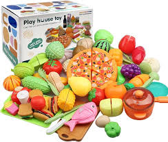 Set de Comida de Juguete: Frutas y Verduras para Cortar