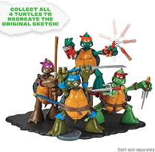 Playmates - TMNT: Figura Original de Tortuga 40 Aniversario