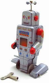 Robot Cuadrado de Hojalata FLADO: Juguete Retro y Decorativo