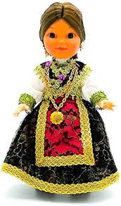 Muñeca Regional Artesanía Folk de 25 cm
