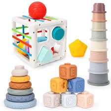 Juguetes Montessori 5 en 1 para Bebés (0-6 Meses)