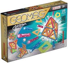 Geomag - CLÁSICO GLITTER 68 Piezas - Construcciones Magnéticas Brillantes